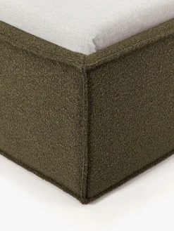 Clearance Cama individual tapizada en tejido bouclé Dream Camas Individuales|Camas Tapizadas