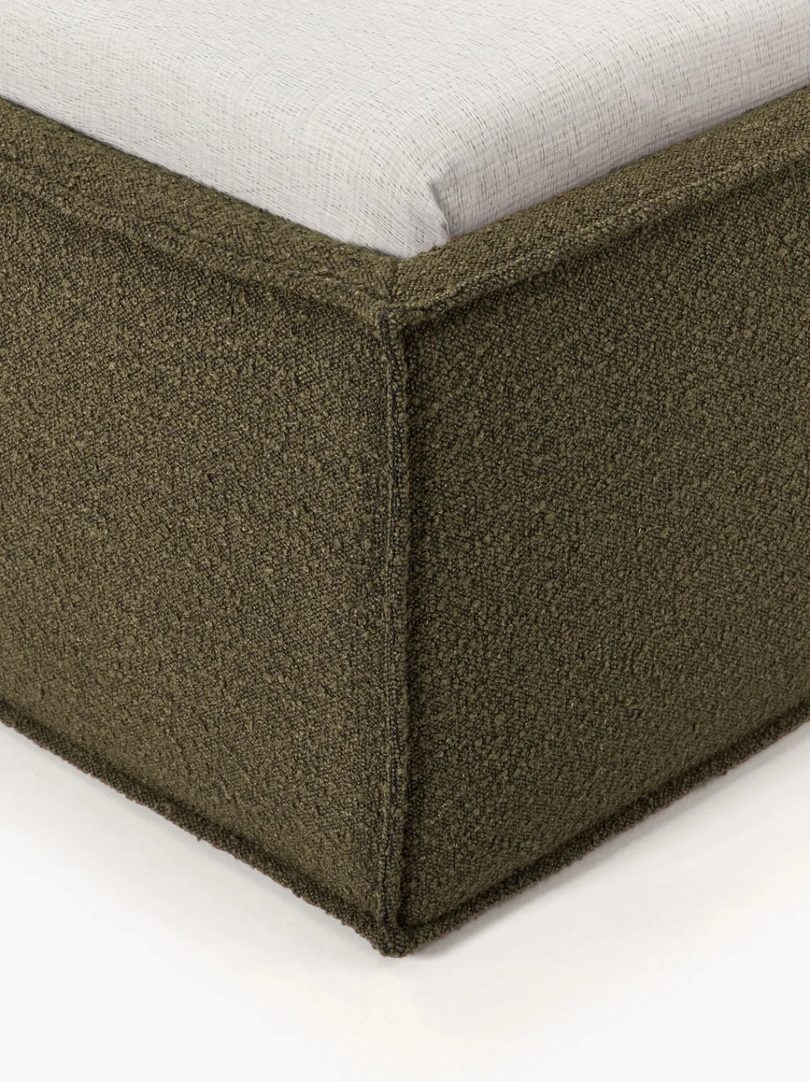 Clearance Cama individual tapizada en tejido bouclé Dream Camas Individuales|Camas Tapizadas