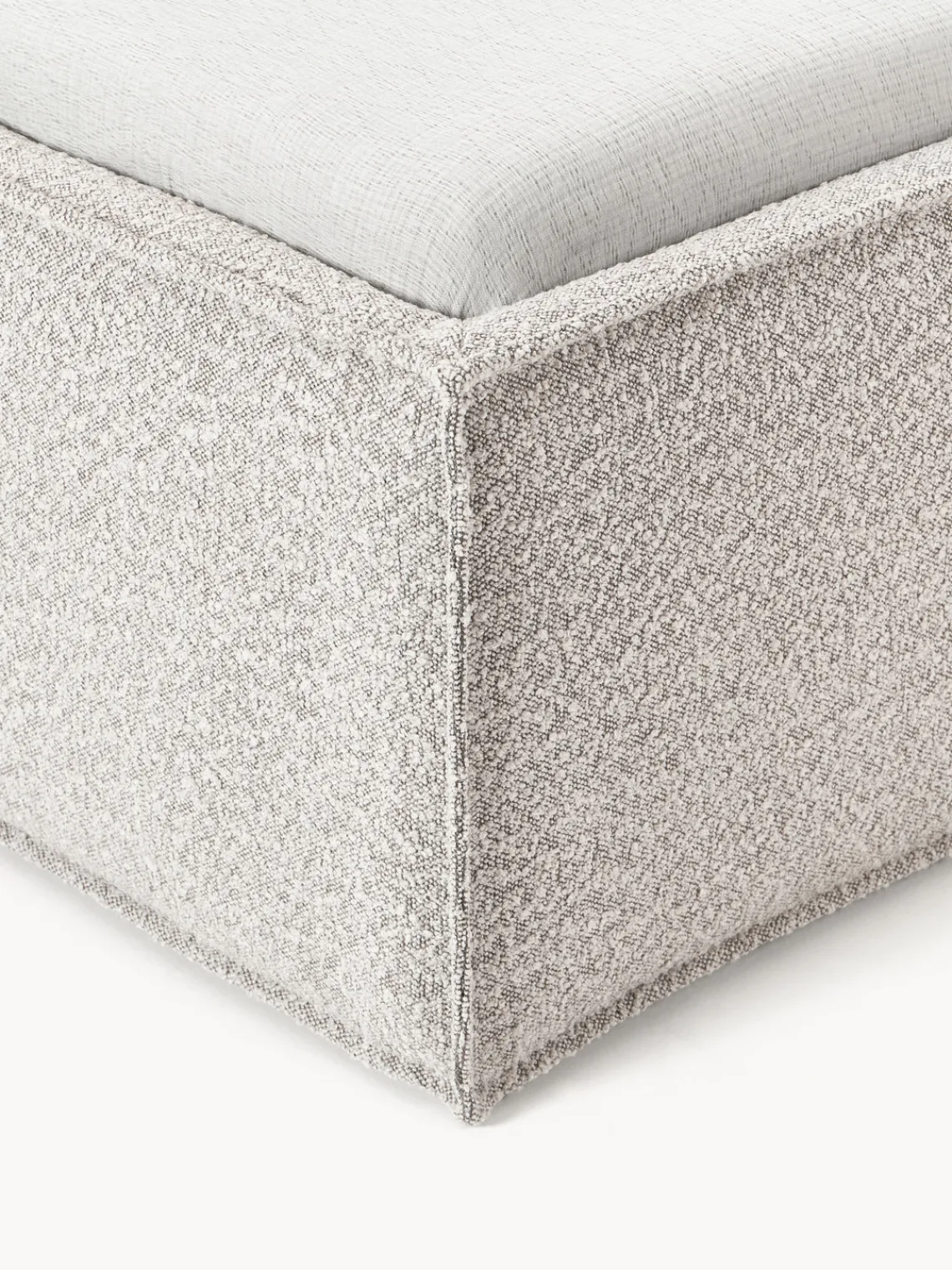 Camas Individuales|Camas Tapizadas>Westwing Collection Cama individual tapizada en tejido bouclé con espacio de almacenamiento Dream Bouclé taupe