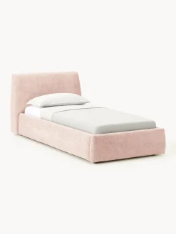 Camas Individuales|Camas Tapizadas>Westwing Collection Cama individual tapizada con espacio de almacenamiento Cloud Tejido melocotón