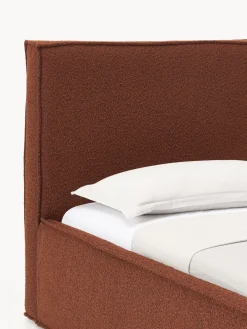 Outlet Cama individual tapizada en tejido bouclé Dream Camas Individuales|Camas Tapizadas