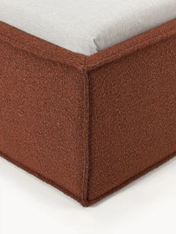 Outlet Cama individual tapizada en tejido bouclé Dream Camas Individuales|Camas Tapizadas