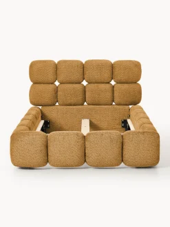 Hot Cama individual tapizada en borreguillo bouclé Tayla Camas Individuales|Camas Tapizadas