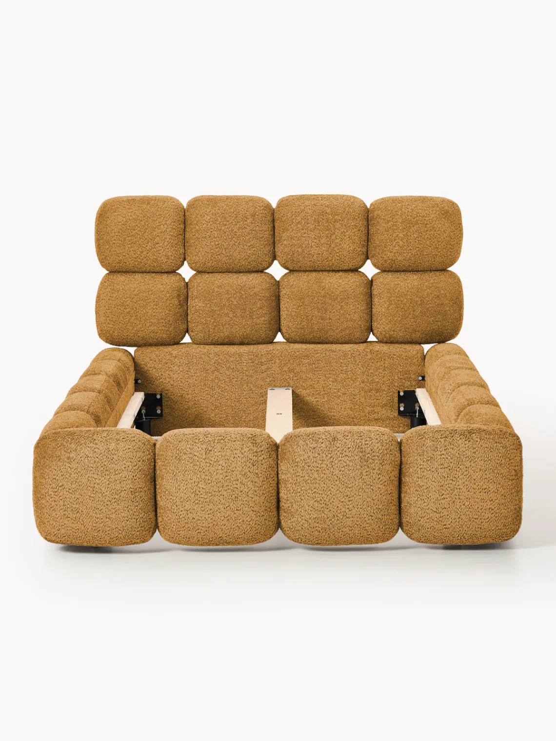 Hot Cama individual tapizada en borreguillo bouclé Tayla Camas Individuales|Camas Tapizadas