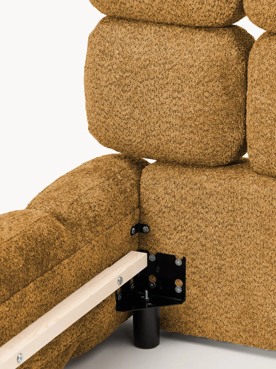 Hot Cama individual tapizada en borreguillo bouclé Tayla Camas Individuales|Camas Tapizadas