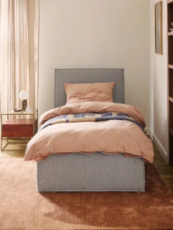 Camas Individuales|Camas Tapizadas>Westwing Collection Cama individual tapizada en tejido bouclé Dream Bouclé taupe