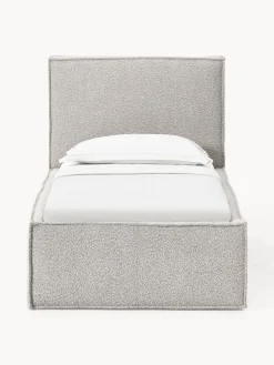 Camas Individuales|Camas Tapizadas></noscript>Westwing Collection Cama individual tapizada en tejido bouclé Dream Bouclé taupe
