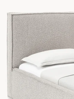 Camas Individuales|Camas Tapizadas></noscript>Westwing Collection Cama individual tapizada en tejido bouclé Dream Bouclé taupe