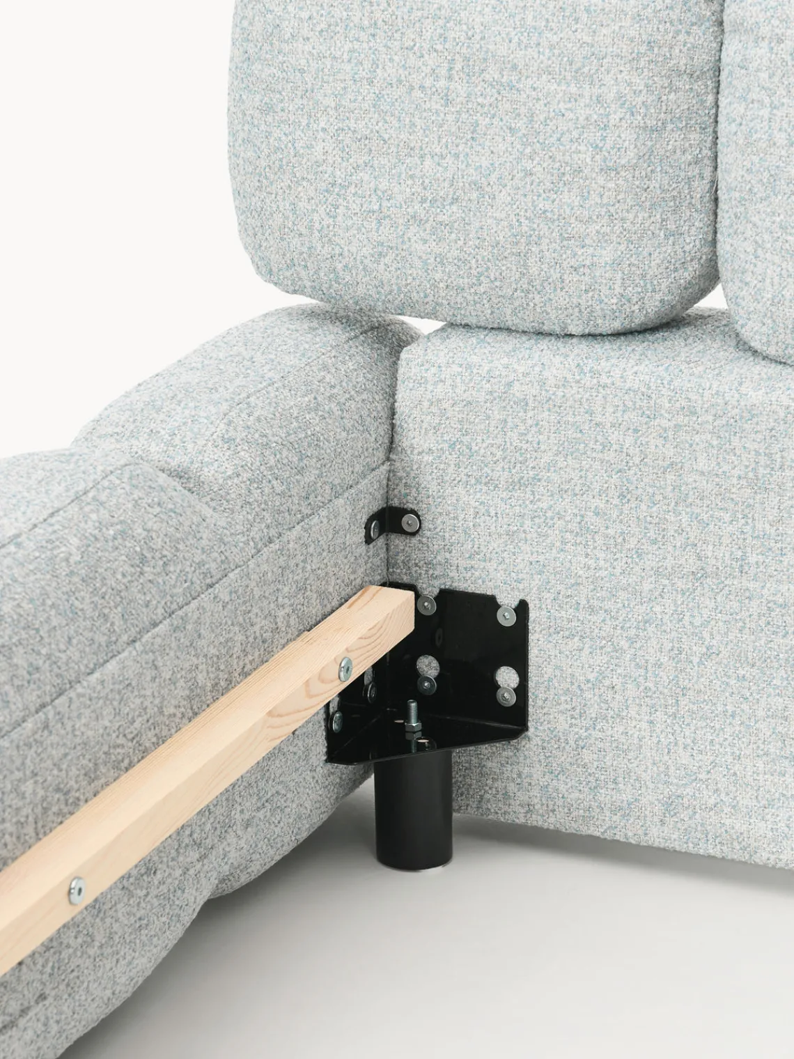 Clearance Cama individual tapizada en borreguillo bouclé Tayla Camas Individuales|Camas Tapizadas