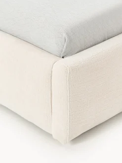 Camas Individuales|Camas Tapizadas></noscript>Westwing Collection Cama individual tapizada Cloud Tejido aterciopelado beige claro