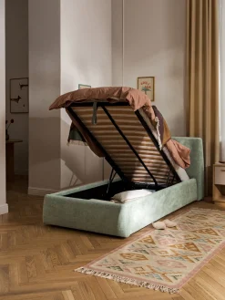 Sale Cama individual tapizada con espacio de almacenamiento Cloud Camas Individuales|Camas Tapizadas
