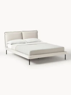 Camas Tapizadas|Camas>Westwing Collection Cama tapizada Amelia Tejido fino beige claro