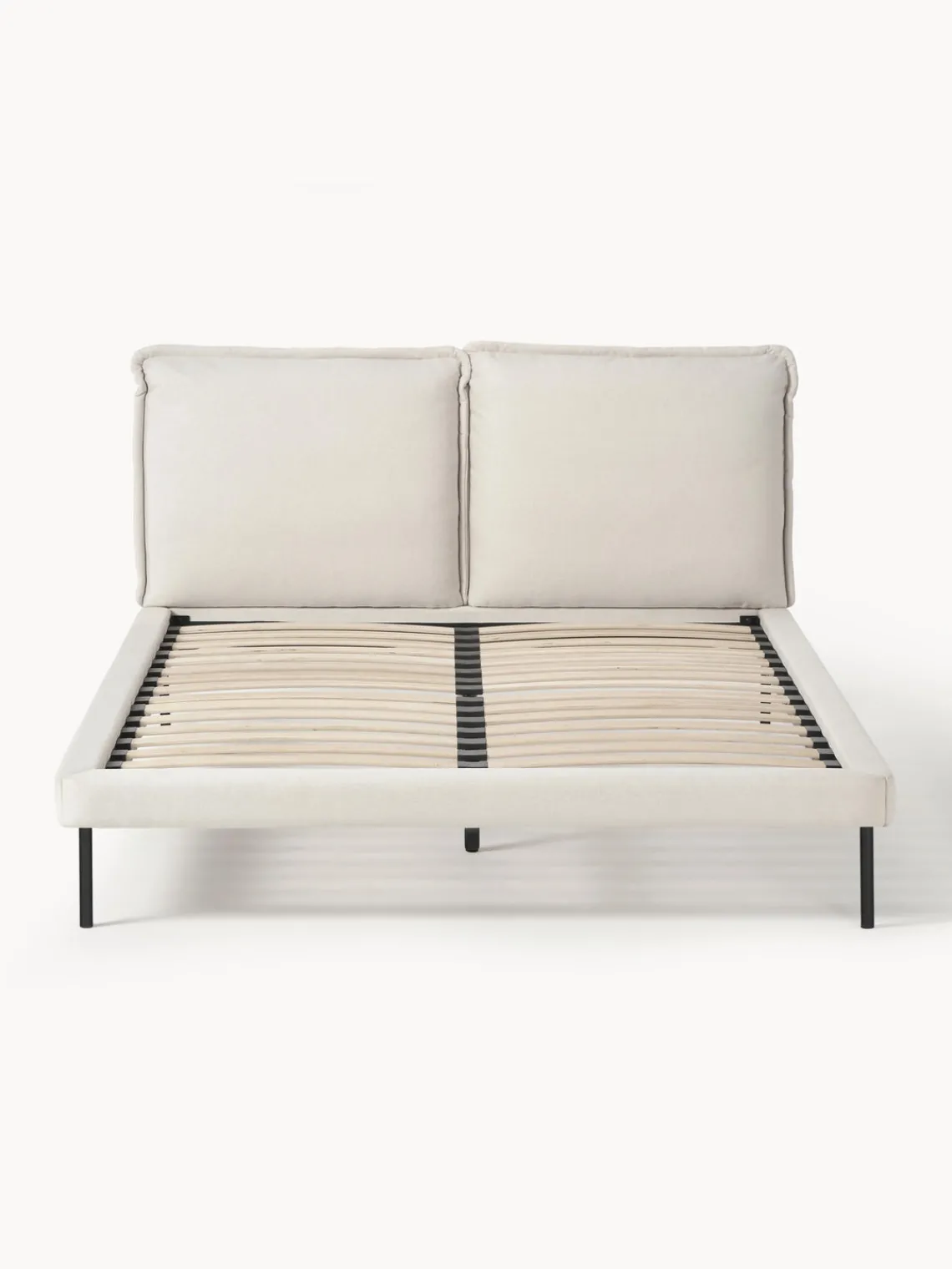 Camas Tapizadas|Camas>Westwing Collection Cama tapizada Amelia Tejido fino beige claro