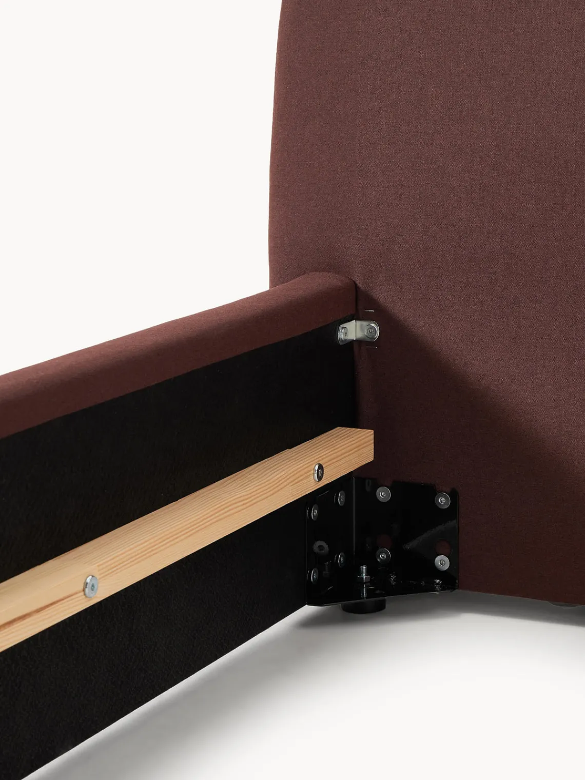 Camas Tapizadas|Camas>Westwing Collection Cama tapizada Cloud Tejido fino rojo vino