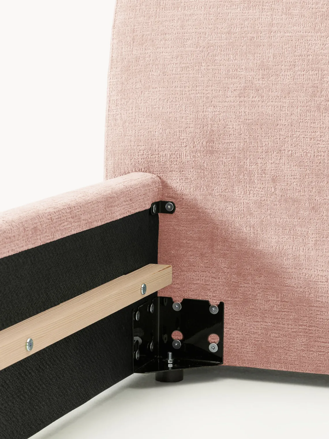 Camas Tapizadas|Camas>Westwing Collection Cama tapizada Cloud Tejido aterciopelado melocotón