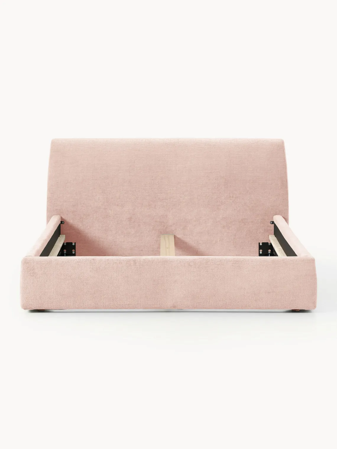 Camas Tapizadas|Camas>Westwing Collection Cama tapizada Cloud Tejido aterciopelado melocotón