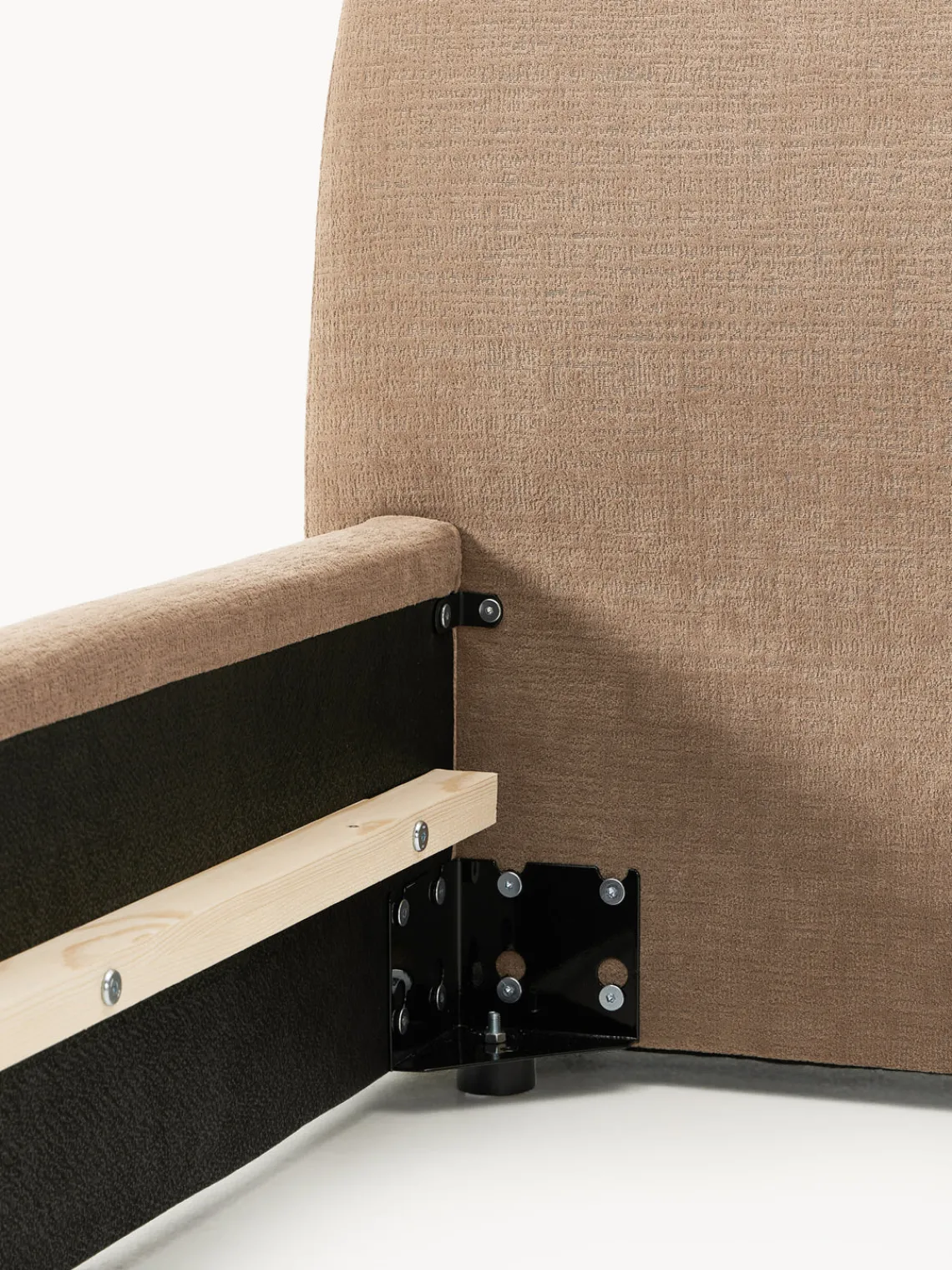 Camas Tapizadas|Camas>Westwing Collection Cama tapizada Cloud Tejido aterciopelado marrón