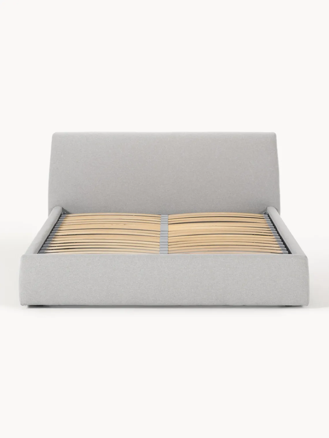 Camas Tapizadas|Camas>Westwing Collection Cama tapizada con espacio de almacenamiento Cloud Tejido fino gris claro