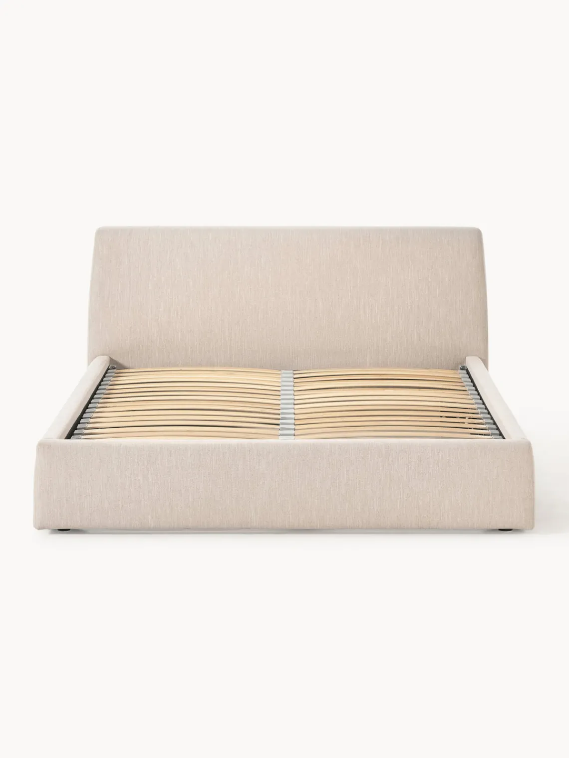 Camas Tapizadas|Camas>Westwing Collection Cama tapizada con espacio de almacenamiento Cloud Tejido beige jaspeado