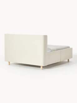 Camas Tapizadas|Camas></noscript>Westwing Collection Cama tapizada con espacio de almacenamiento Arche Tejido blanco Off White