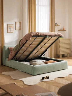 Online Cama tapizada con espacio de almacenamiento Cloud Camas Tapizadas|Camas