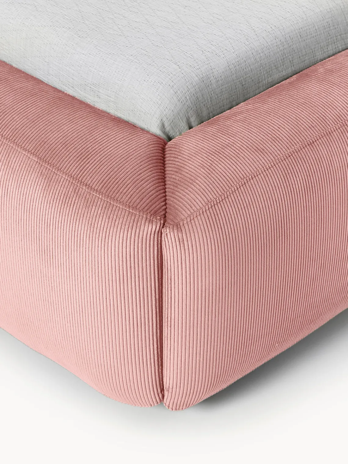 Camas Tapizadas|Camas>Westwing Collection Cama tapizada con espacio de almacenamiento Melva Pana rosa palo