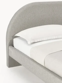 Discount Cama tapizada con patas esfericas de madera Rena Camas Tapizadas|Camas