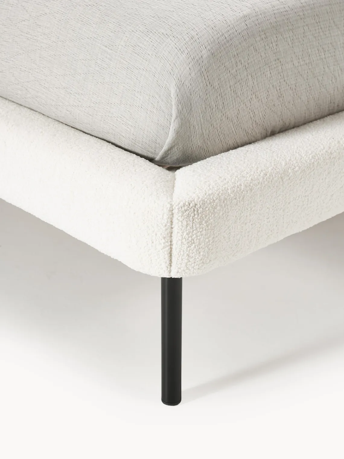 New Cama tapizada de borreguillo bouclé Amelia Camas Tapizadas|Camas