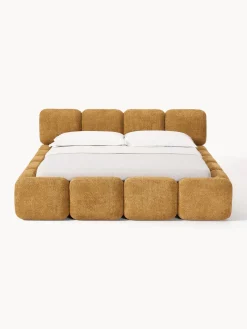 New Cama tapizada de borreguillo bouclé Tayla Camas Tapizadas|Camas