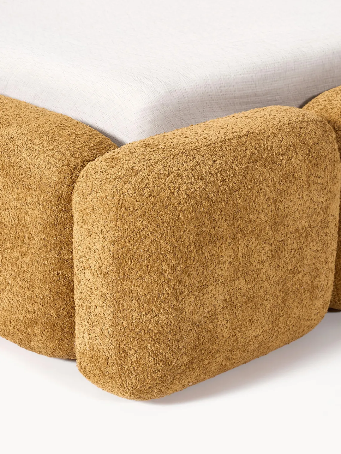 New Cama tapizada de borreguillo bouclé Tayla Camas Tapizadas|Camas