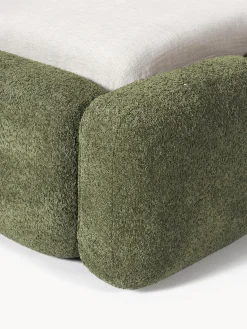 Clearance Cama tapizada de borreguillo bouclé Tayla Camas Tapizadas|Camas