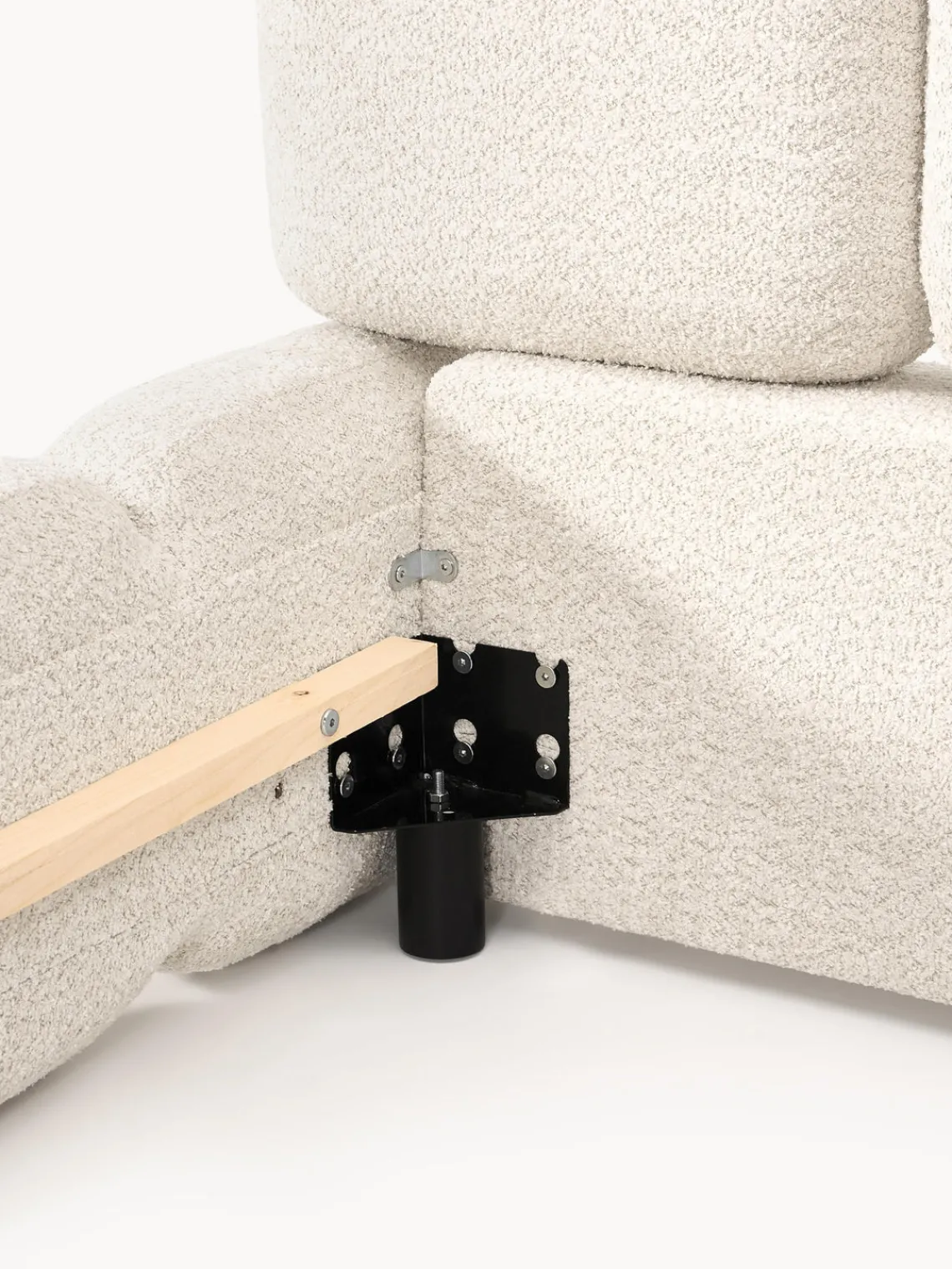 Online Cama tapizada de borreguillo bouclé Tayla Camas Tapizadas|Camas