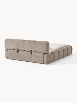 Sale Cama tapizada de borreguillo bouclé Tayla Camas Tapizadas|Camas