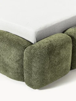 Clearance Cama tapizada de borreguillo bouclé Tayla Camas Tapizadas|Camas