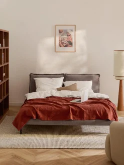 Discount Cama tapizada de borreguillo bouclé Amelia Camas Tapizadas|Camas