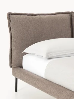 Discount Cama tapizada de borreguillo bouclé Amelia Camas Tapizadas|Camas