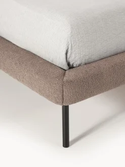 Discount Cama tapizada de borreguillo bouclé Amelia Camas Tapizadas|Camas