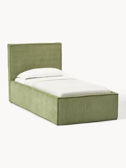 Online Cama tapizada de pana con espacio de almacenamiento Dream Camas Individuales|Camas Tapizadas