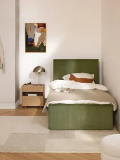 Online Cama tapizada de pana con espacio de almacenamiento Dream Camas Individuales|Camas Tapizadas