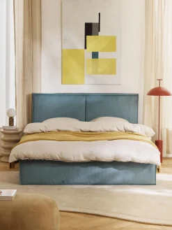 Hot Cama tapizada de pana con espacio de almacenaje Dream Camas Tapizadas|Camas