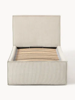 Sale Cama tapizada de pana con espacio de almacenamiento Dream Camas Individuales|Camas Tapizadas