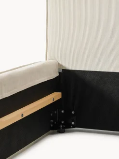 Camas Tapizadas|Camas></noscript>Westwing Collection Cama tapizada de pana Dream Pana blanco Off White