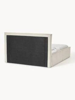 Camas Tapizadas|Camas></noscript>Westwing Collection Cama tapizada de pana Dream Blanco Off White