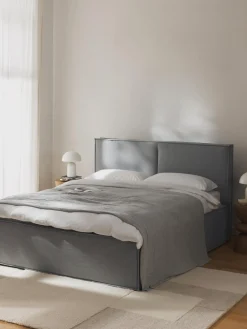 Camas Tapizadas|Camas>Westwing Collection Cama tapizada Dream Tejido fino gris antracita