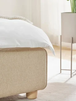 Camas Tapizadas|Camas>Westwing Collection Cama tapizada Ebba Tejido grueso beige