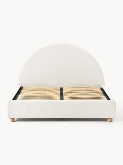 Camas Tapizadas|Camas></noscript>Westwing Collection Cama tapizada Ebba, con espacio de almacenamiento Tejido grueso beige claro