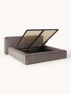 Online Cama tapizada en pana Lennon, con espacio de almacenamiento Camas Tapizadas|Camas