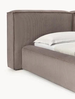 Online Cama tapizada en pana Lennon, con espacio de almacenamiento Camas Tapizadas|Camas