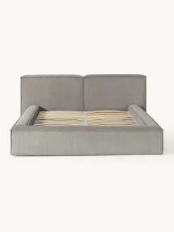 Online Cama tapizada en pana Lennon, con espacio de almacenamiento Camas Tapizadas|Camas