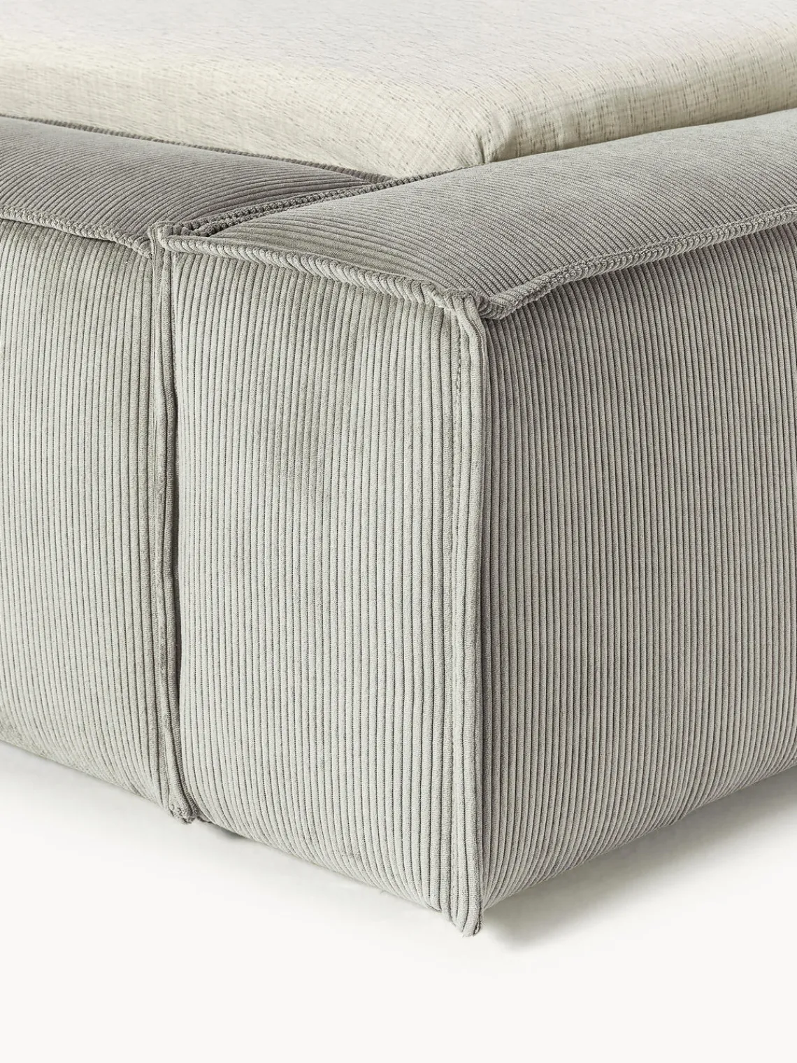 Camas Tapizadas|Camas>Westwing Collection Cama tapizada en pana Lennon Pana gris